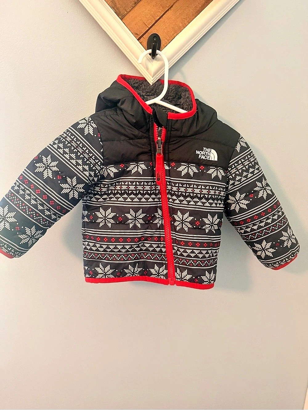 The North Face Infant Reversible Mossbud Swirl Hooded Jacket Infant 6-12M Black
